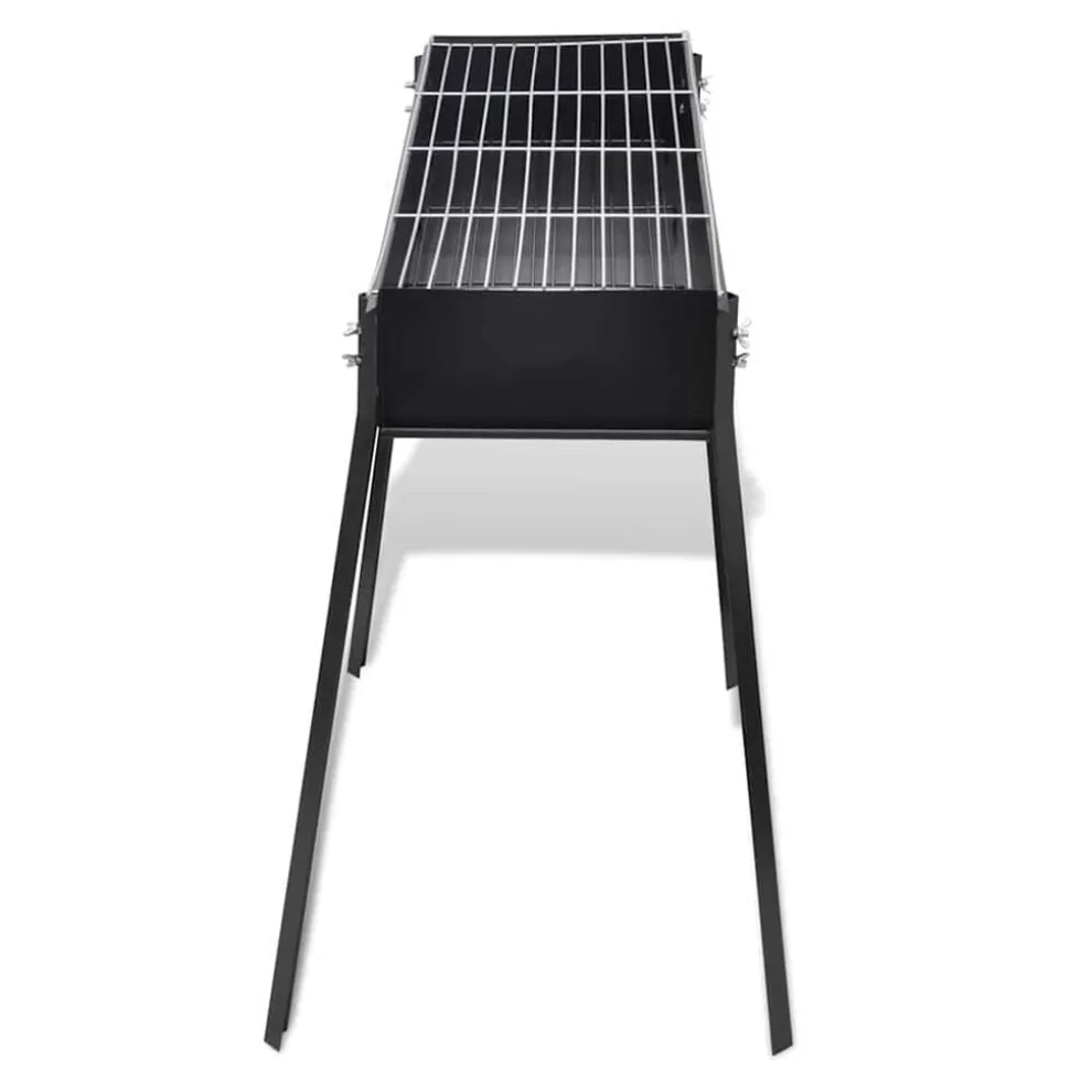 vidaXL Houtskoolbarbecue staand vierkant 75x28 cm