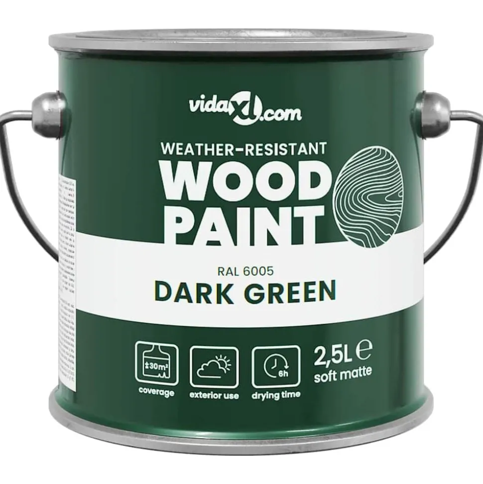 vidaXL Houtverf Groen 2,5 L Wandprint