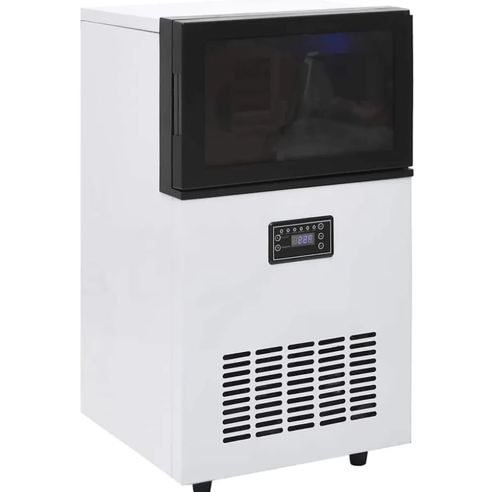 vidaXL IJsblokjesmachine 45 kg/24 u zwart
