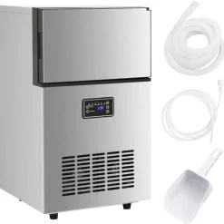 vidaXL IJsblokjesmachine 45 kg / 24 u zilverkleurig
