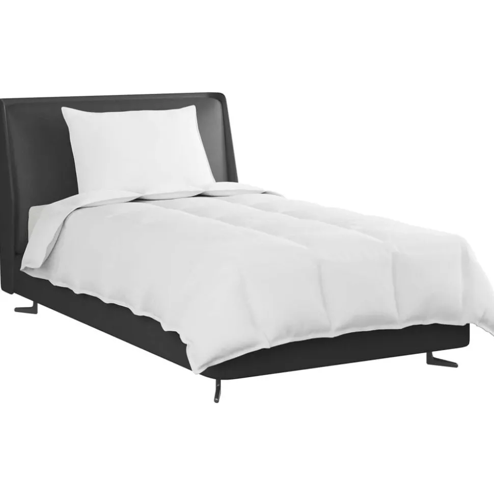 vidaXL 2-in-1 Dekbed met kussen 2 pcs Wit Donsveertjes