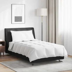vidaXL 2-in-1 Dekbed met kussen 2 pcs Wit Donsveertjes