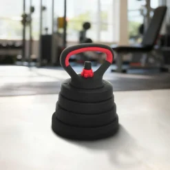 vidaXL 4-in-1 Halter-Barbell Kettlebell Set 30kg 30kg Zwart en Rood