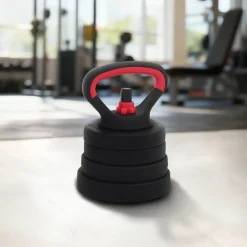 vidaXL 4-in-1 Halter-Barbell Kettlebell Set 20kg 20kg Zwart en Rood