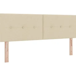 vidaXL in hoogte verstelbaar hoofdbord Crème 144 cm Stof