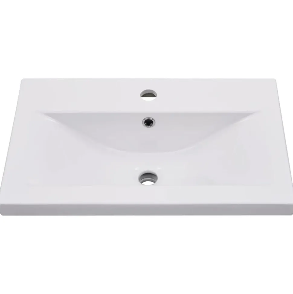 vidaXL Inbouwwastafel 61x39,5x18,5 cm keramiek wit