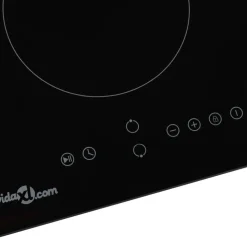 vidaXL Inductiekookplaat met 2 kookzones aanraakbediening 3500 W glas