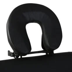 vidaXL Inklapbare massagetafel 2 zones met houten frame (zwart)