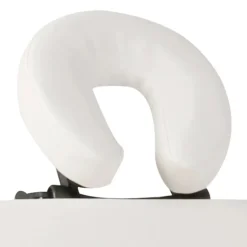 vidaXL Inklapbare massagetafel 2 zones met houten frame (creme)