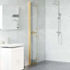 vidaXL Inloopdouchewand Goud 70 x 6,5 x 190 cm