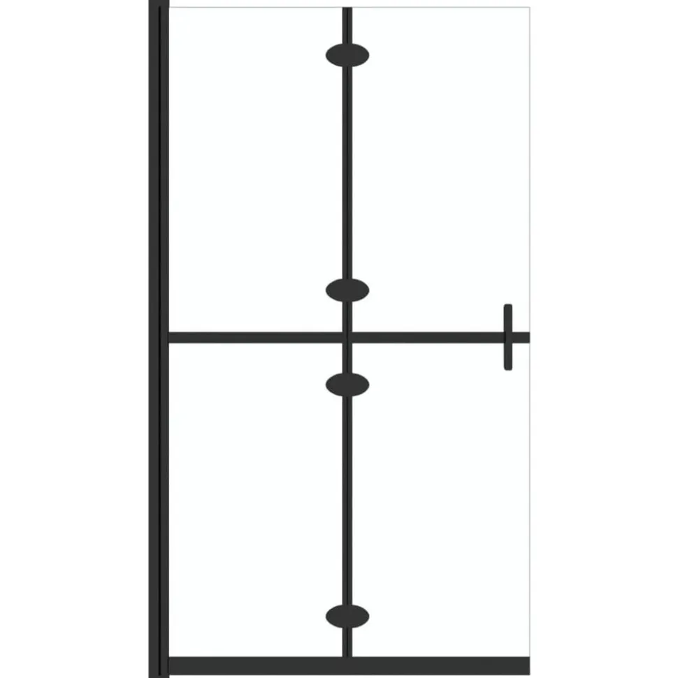 vidaXL Inloopdouchewand inklapbaar 70x190 cm ESG-glas transparant