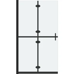 vidaXL Inloopdouchewand inklapbaar 70x190 cm ESG-glas mat