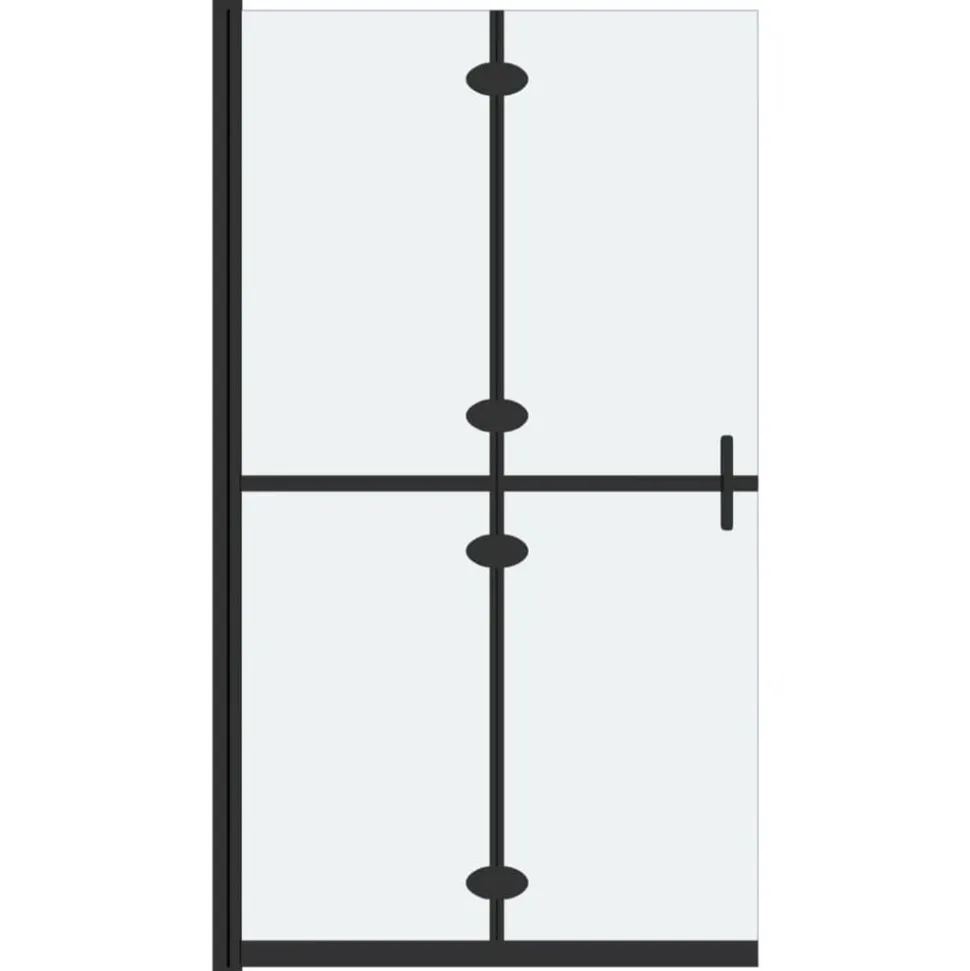 vidaXL Inloopdouchewand inklapbaar 70x190 cm ESG-glas mat
