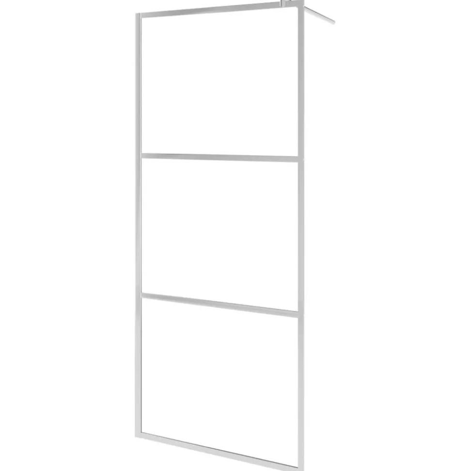 vidaXL Inloopdouchewand mat 80x195 cm ESG-glas