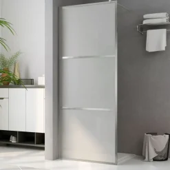 vidaXL Inloopdouchewand mat 80x195 cm ESG-glas