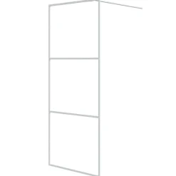 vidaXL Inloopdouchewand 80x195 cm transparant ESG-glas wit