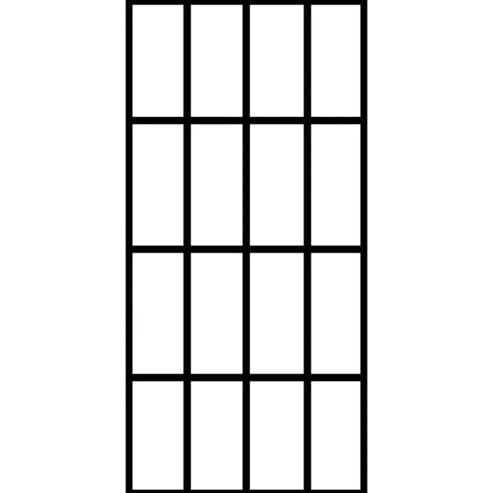 vidaXL Inloopdouchewand 80x195 cm mat gehard glas