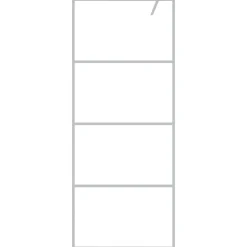 vidaXL Inloopdouchewand 80x195 cm transparant ESG-glas zilverkleurig
