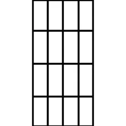 vidaXL Inloopdouchewand 80x195 cm transparant gehard glas