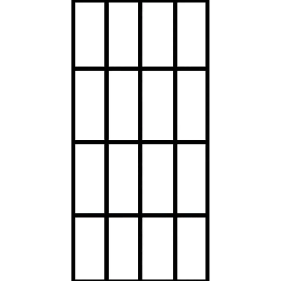 vidaXL Inloopdouchewand 80x195 cm transparant gehard glas