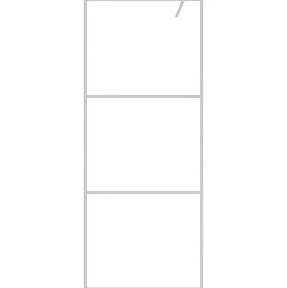 vidaXL Inloopdouchewand 80x195 cm transparant ESG-glas zilverkleurig