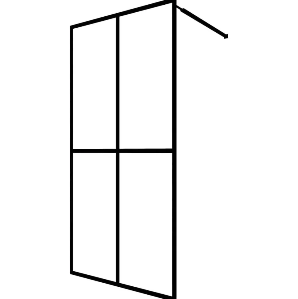vidaXL Inloopdouchewand 80x195 cm mat gehard glas