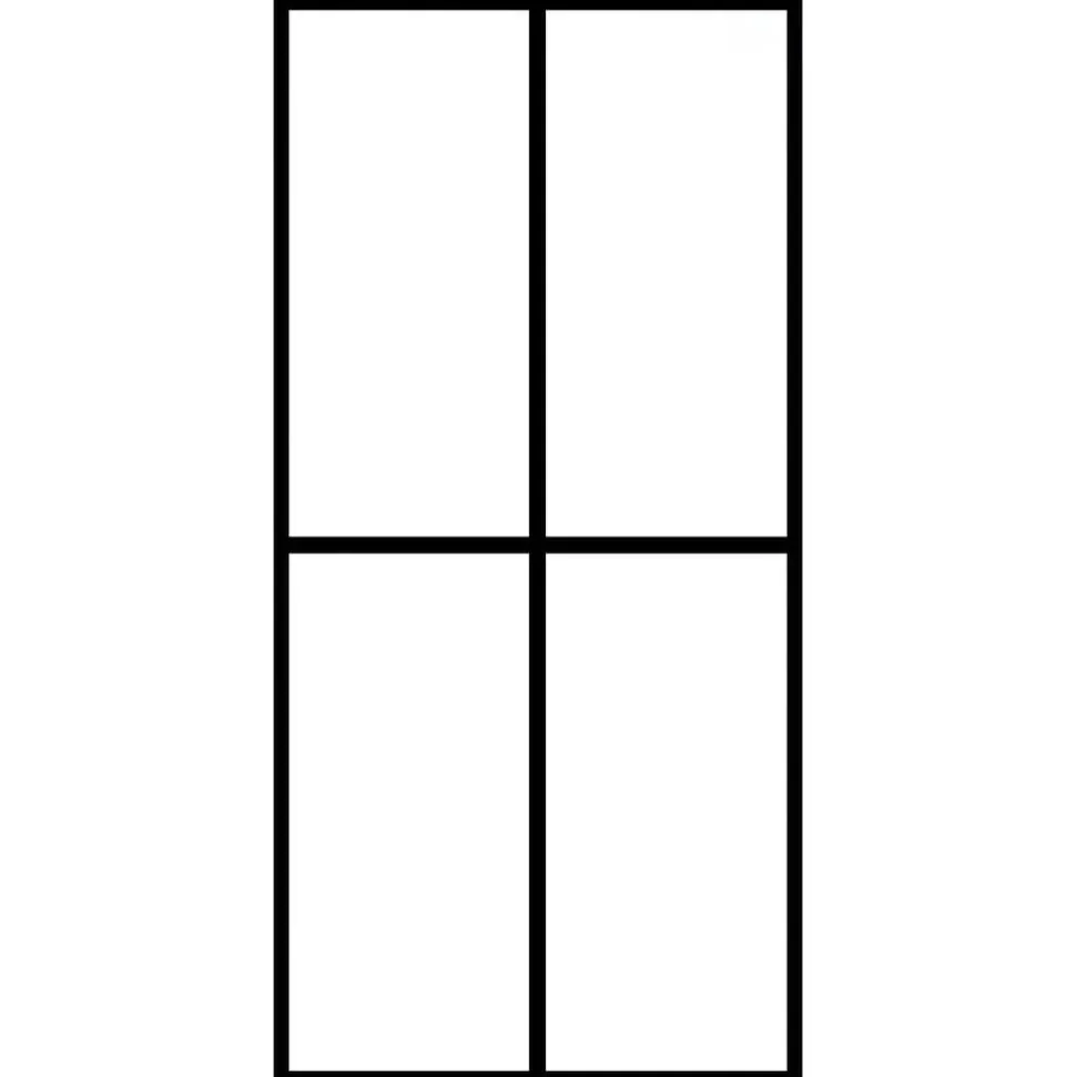 vidaXL Inloopdouchewand 80x195 cm mat gehard glas