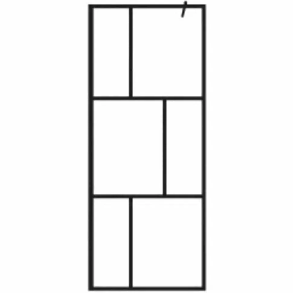 vidaXL Inloopdouchewand 80x195 cm gehard glas zwart