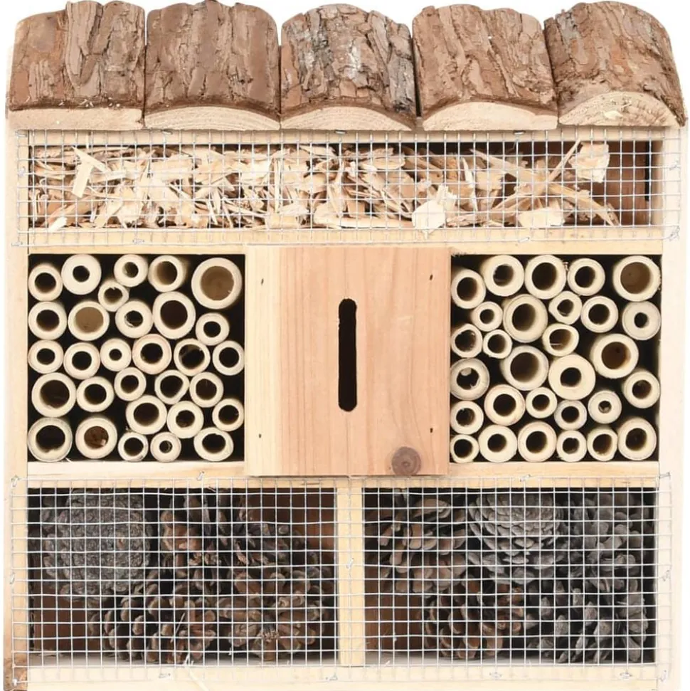vidaXL Insectenhotel 30x10x30 cm vurenhout