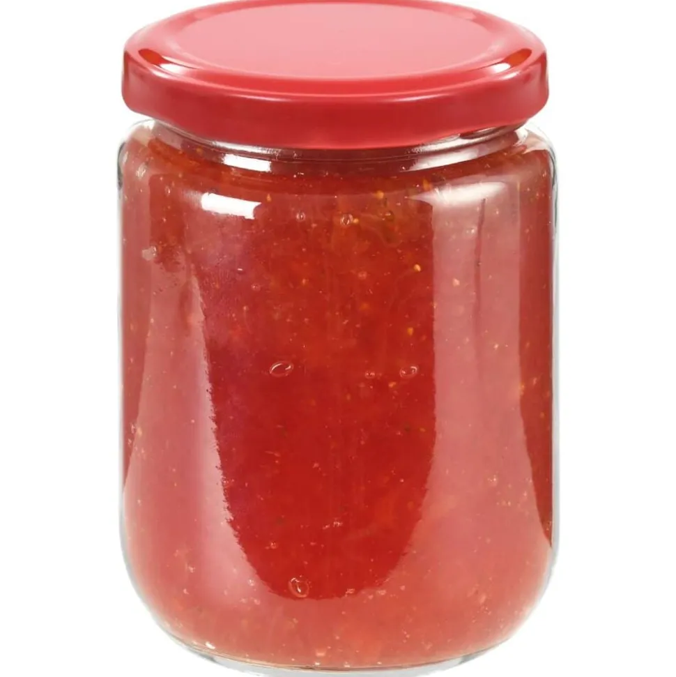 vidaXL Jampotten met rode deksels 48 st 230 ml glas