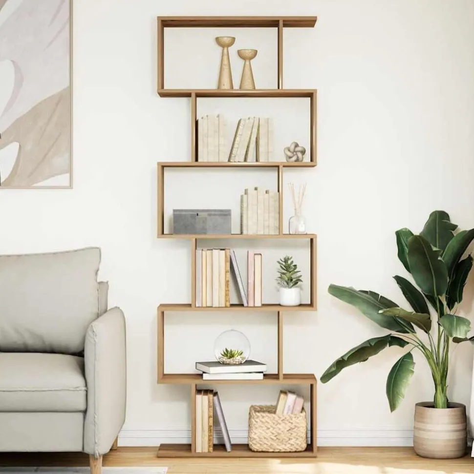 vidaXL Kamerscherm / boekenkast 6-laags 70x24x193 cm hout artisanaal