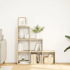 vidaXL Kamerscherm / boekenkast 3-laags 99x29x99 cm hout sonoma eiken