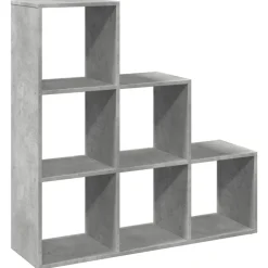 vidaXL Kamerscherm / boekenkast 3-laags 99x29x99 cm hout betongrijs