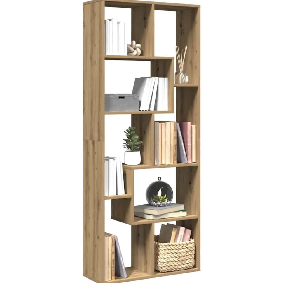 vidaXL Kamerscherm / boekenkast 67x25x161,5 cm hout artisanaal eiken