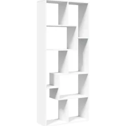 vidaXL Kamerscherm / boekenkast 67x25x161,5 cm bewerkt hout wit