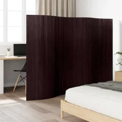 vidaXL Kamerscherm breedte 250 cm hoogte 165 cm bamboe donkerbruin