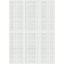 vidaXL Kamerscherm inklapbaar 3 panelen Japanse stijl 120x170 cm wit