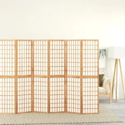 vidaXL Kamerscherm inklapbaar 6 panelen Japanse stijl 240x170 cm