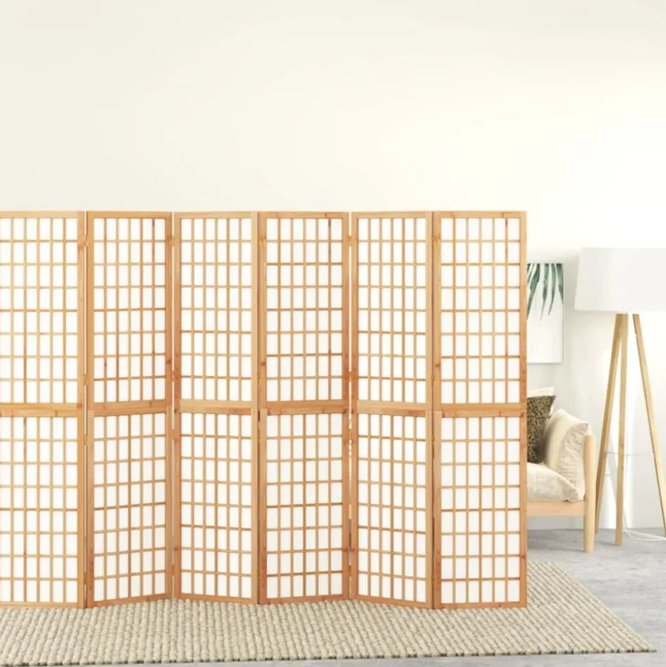 vidaXL Kamerscherm inklapbaar 6 panelen Japanse stijl 240x170 cm