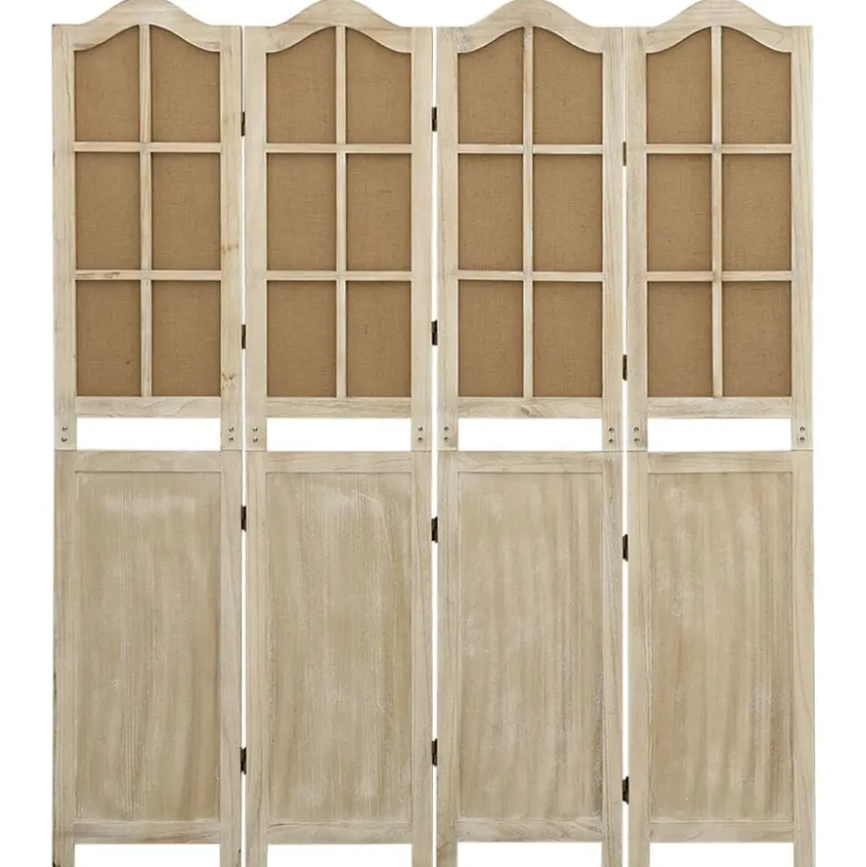 vidaXL Kamerscherm met 4 panelen 140x165 cm stof bruin