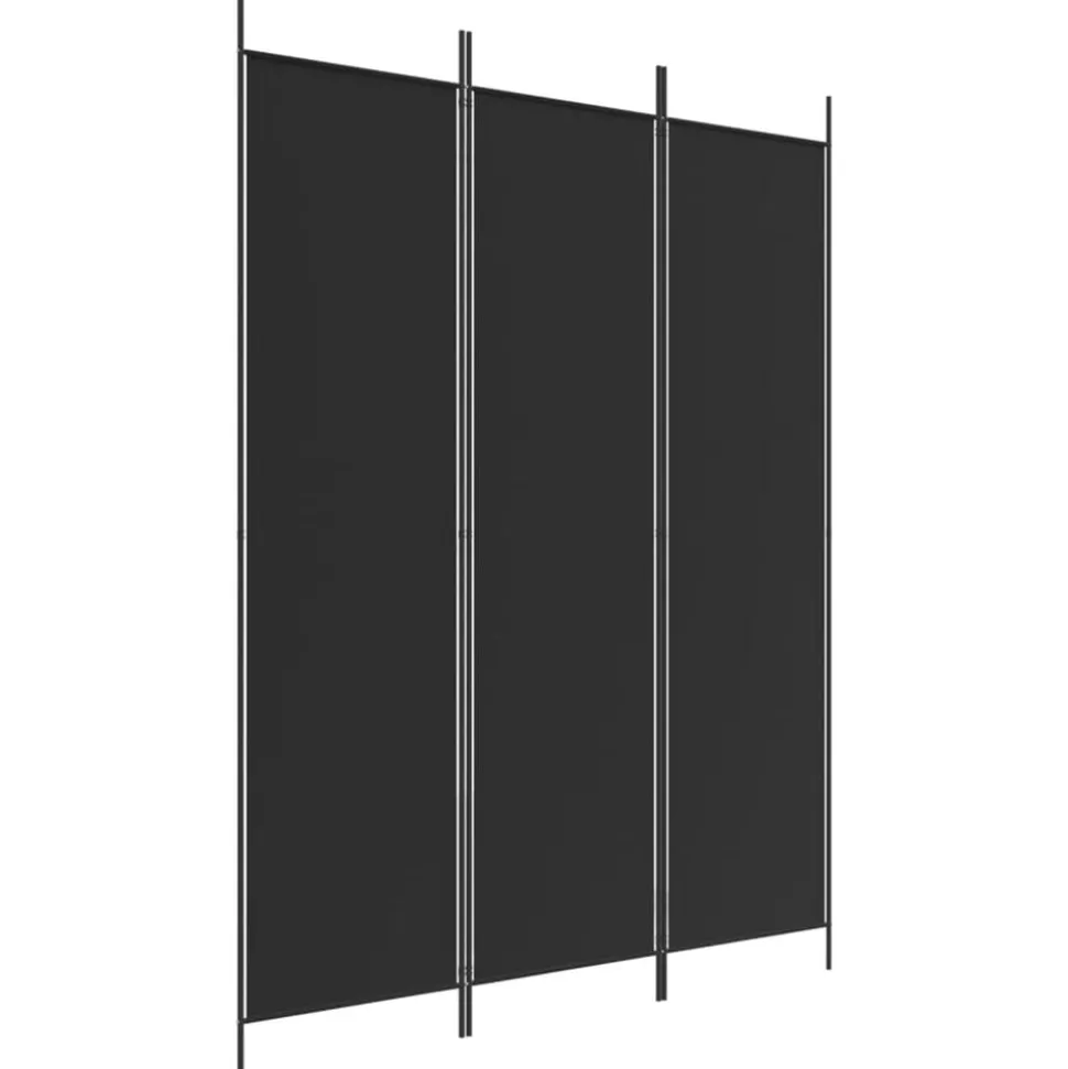 vidaXL Kamerscherm met 3 panelen 150x200 cm stof zwart