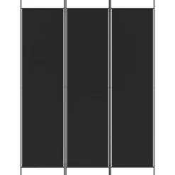 vidaXL Kamerscherm met 3 panelen 150x200 cm stof zwart
