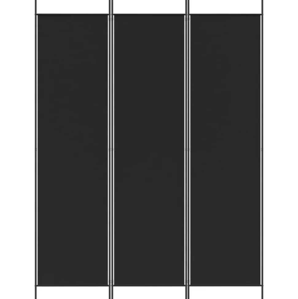 vidaXL Kamerscherm met 3 panelen 150x200 cm stof zwart
