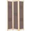 vidaXL Kamerscherm met 3 panelen 120x170x4 cm stof bruin