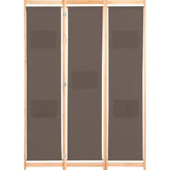 vidaXL Kamerscherm met 3 panelen 120x170x4 cm stof bruin