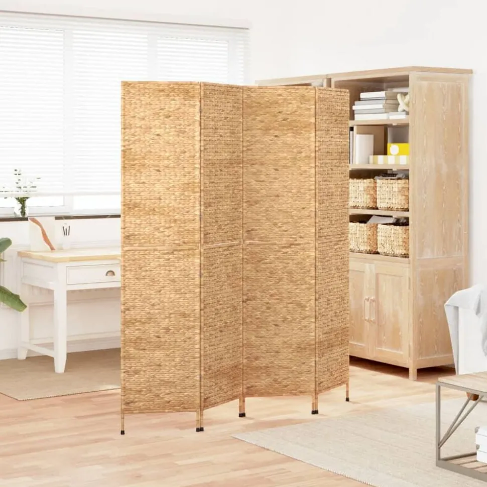 vidaXL Kamerscherm met 4 panelen 163x180 cm waterhyacint