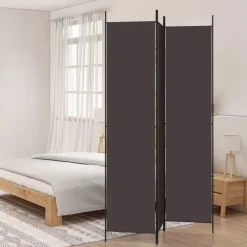 vidaXL Kamerscherm met 3 panelen 150x220 cm stof bruin