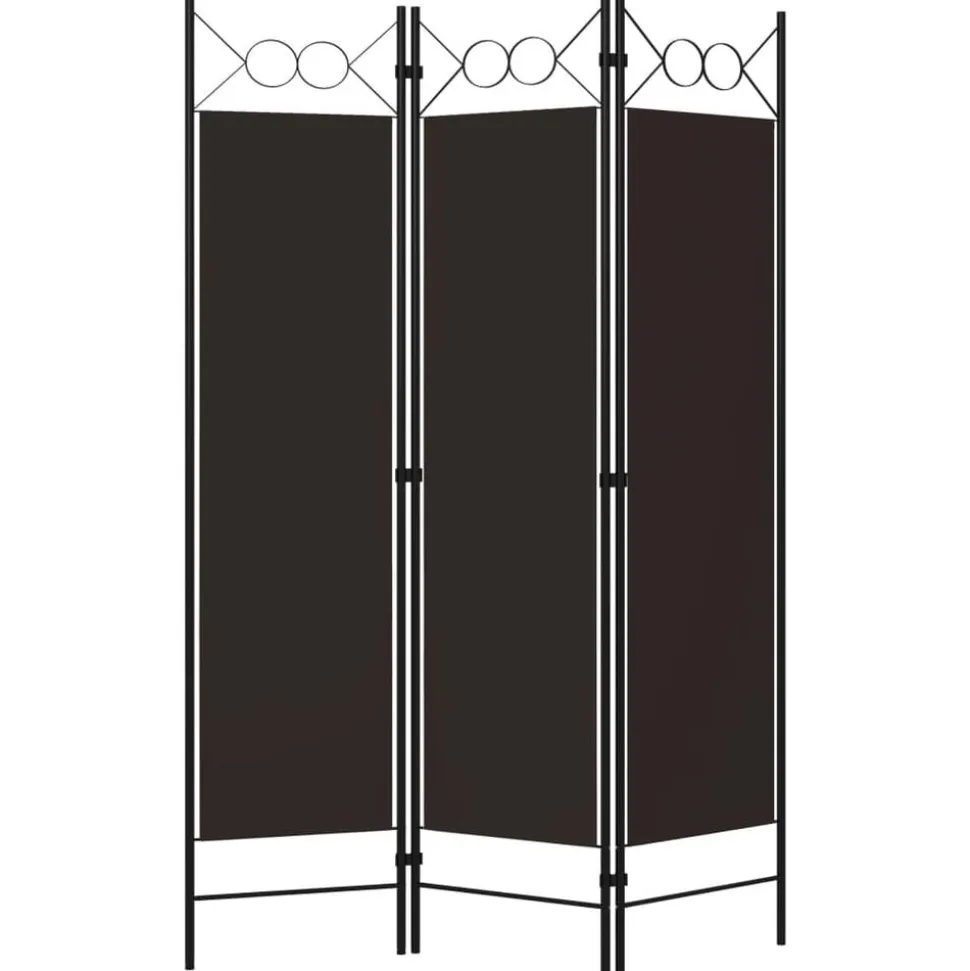 vidaXL Kamerscherm met 3 panelen 120x180 cm bruin