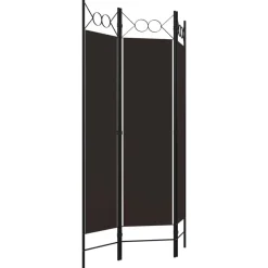 vidaXL Kamerscherm met 3 panelen 120x180 cm bruin