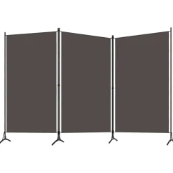 vidaXL Kamerscherm met 3 panelen 260x180 cm antraciet